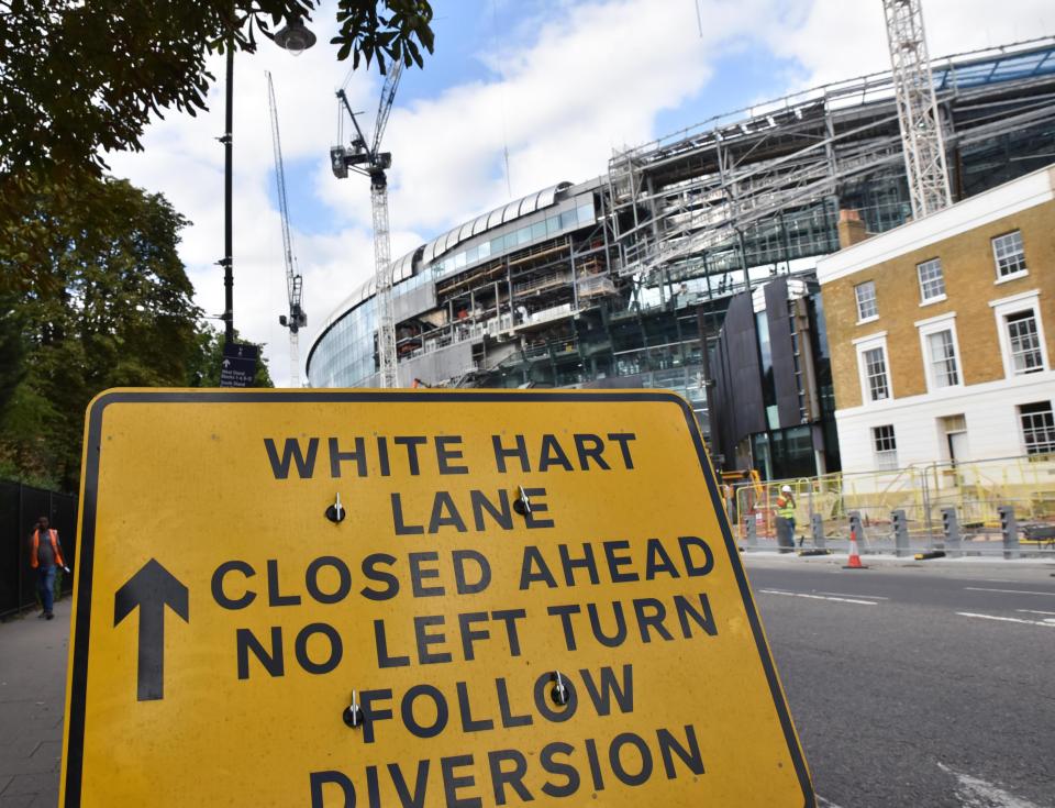  Work is still ongoing at the new 62,000 seater White Hart Lane