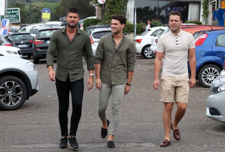  James - on the far right - appeared on Towie's 4th season in 2012