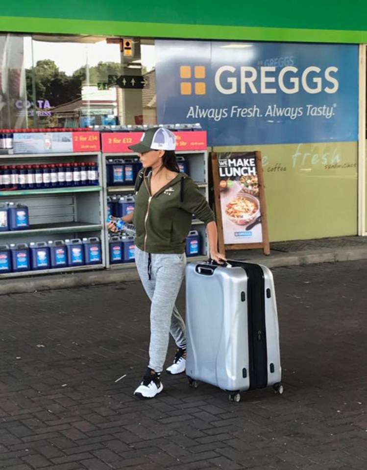 Roxanne was spotted at a service station shortly after leaving the Celebrity Big Brother house