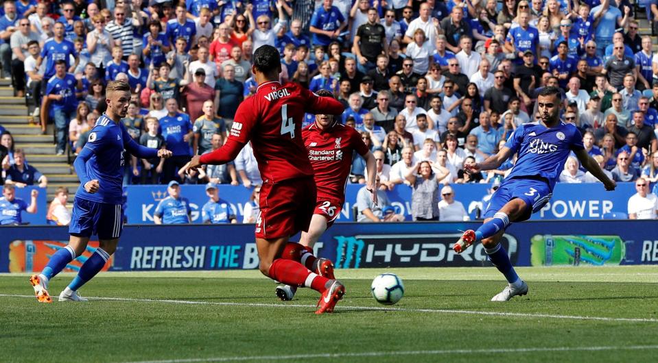  Rachid Ghezzal grabbed a goal back for Leicester after the blunder