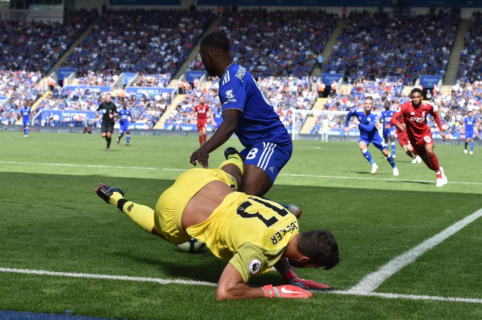  But the Brazilian has had a few hairy moments in goal already - gifting Leicester a goal during their 2-1 win at the King Power