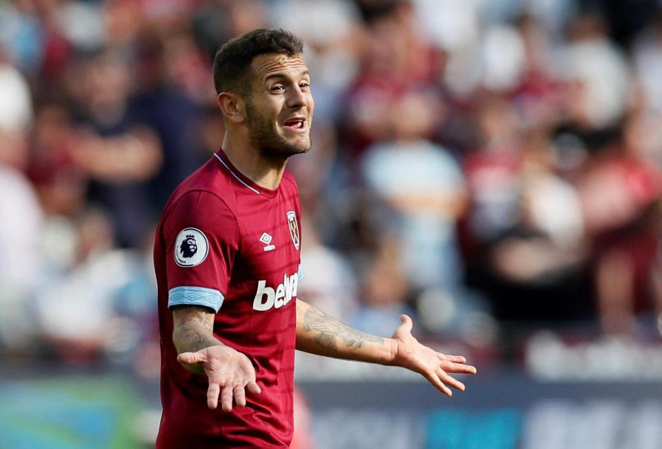  Jack Wilshere's West Ham career hasn't got off to the start anyone hoped for