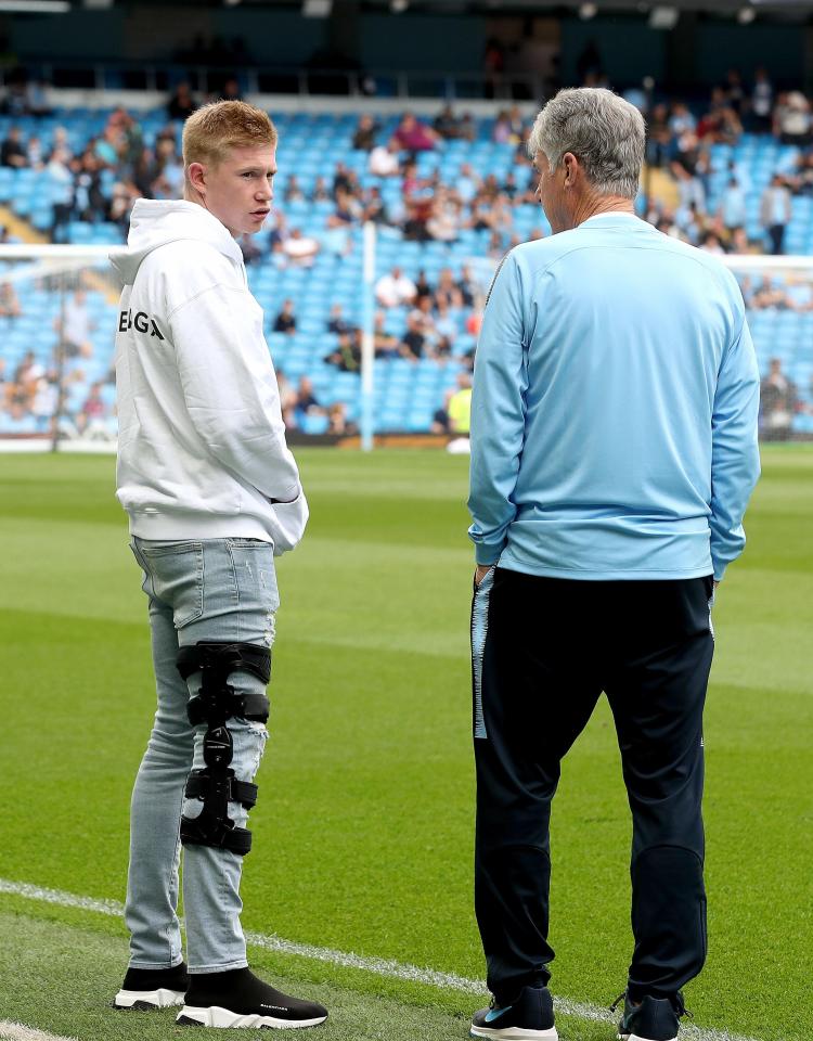  Kevin De Bruyne's injury has seen him sidelined until October