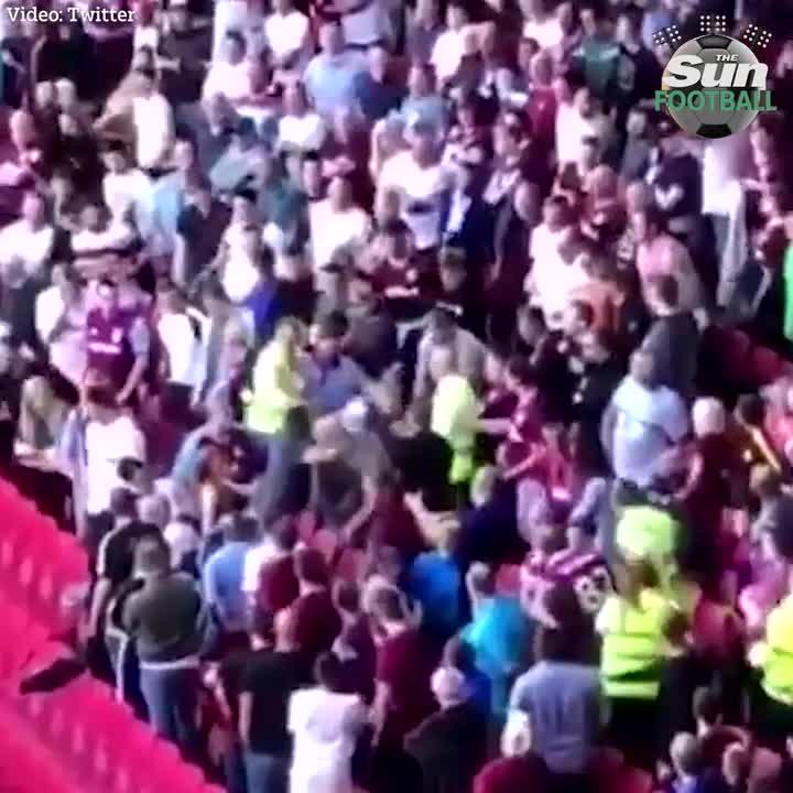  Aston Villa supporters were fighting each other at Sheffield United