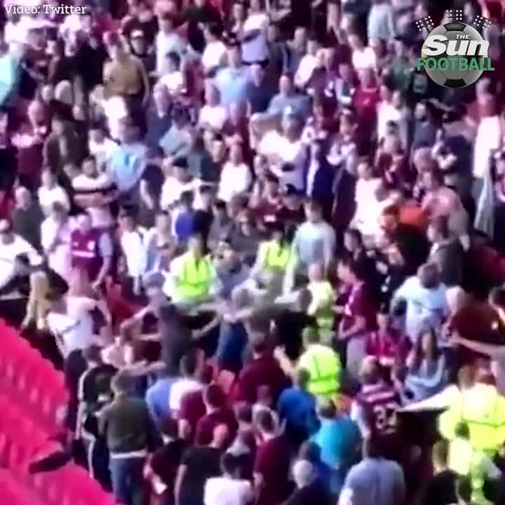  The poor performance saw furious fans explode in the stands as violent scenes broke out at Bramall Lane