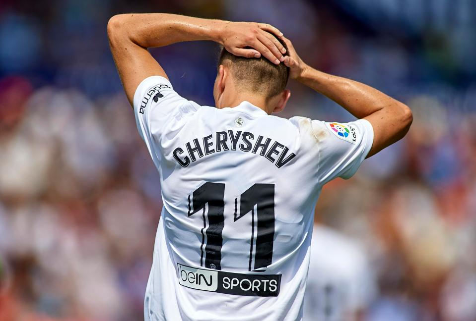  Denis Cheryshev is on loan at Valencia from La Liga rivals Villarreal but reportedly interested Everton