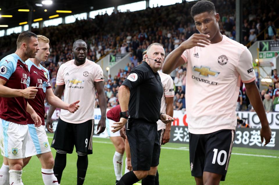  Rashford is banned for the next three matches after his sending off against Burnley