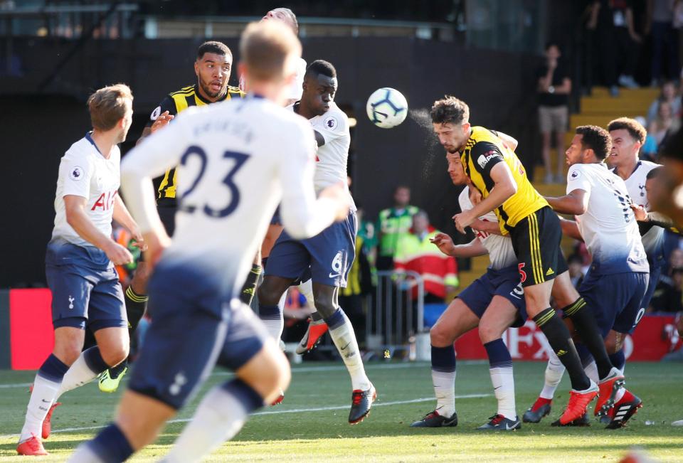  Craig Cathcart scored the winning goal 15 minutes from time with a fantastic header