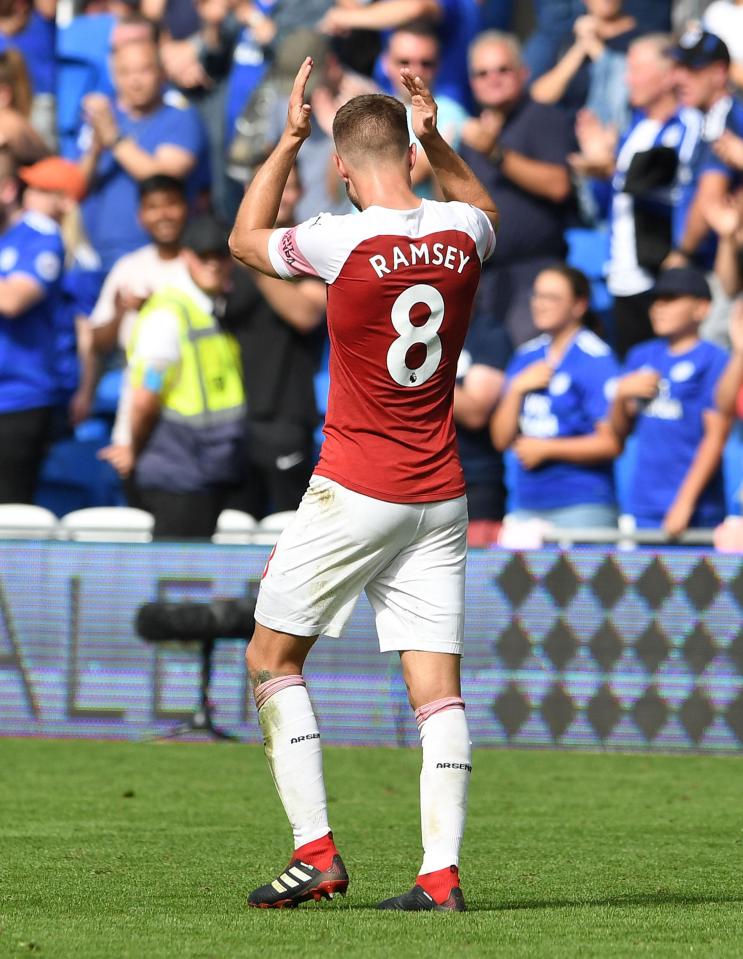  Ramsey has featured in all four of Arsenal's Premier League games this season