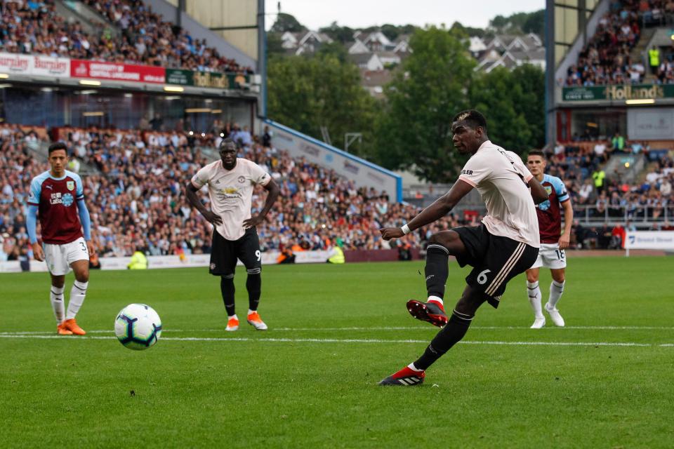  United midfielder Paul Pogba missed from the spot against Burnley