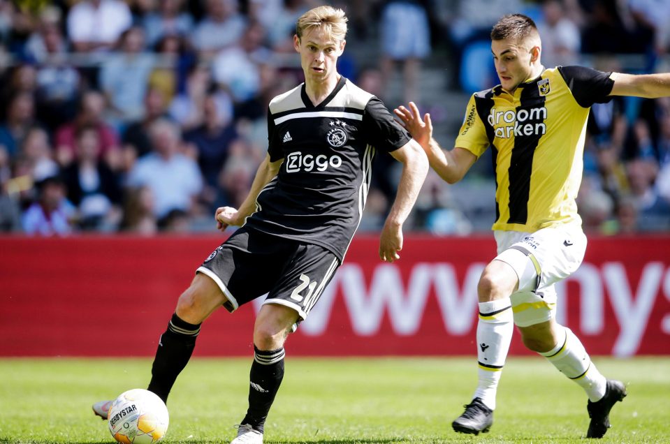  Tottenham have joined the race to sign Ajax midfielder Frenkie De Jong