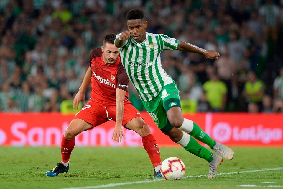  Guardiola is also monitoring the progress of Real Betis ace Junior Firpo, right