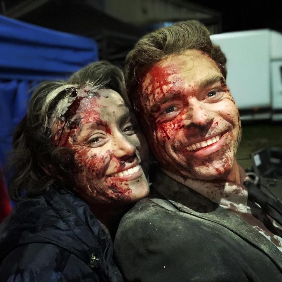  Richard Madden has shared a snap with co-star Keeley Hawes after the bomb blast on the set of hit drama Bodyguard