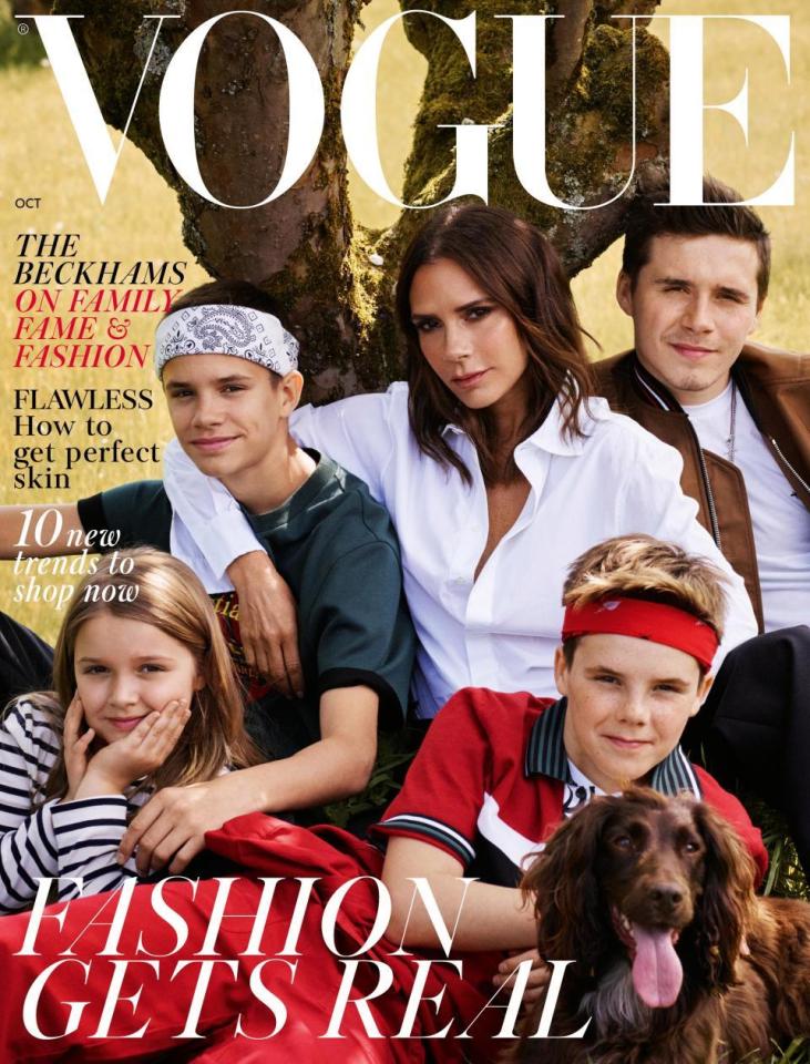  Victoria recently appeared on the cover of Vogue - minus David