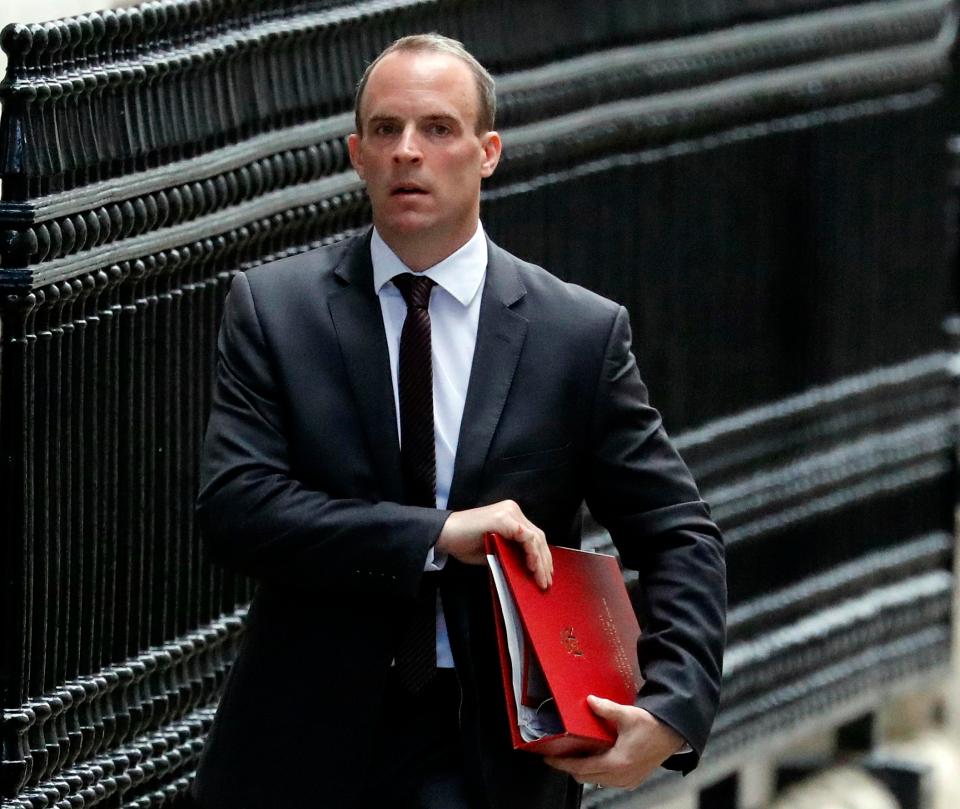  Brexit Secretary Dominic Raab said Britain won't pay the £39billion 'divorce' bill in a no-deal Brexit