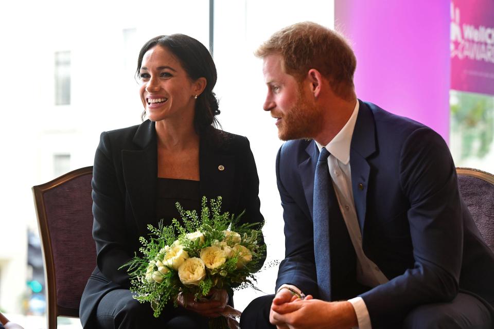  The pair were in high spirits as they got to meet the brave children at Harry's charity WellChild