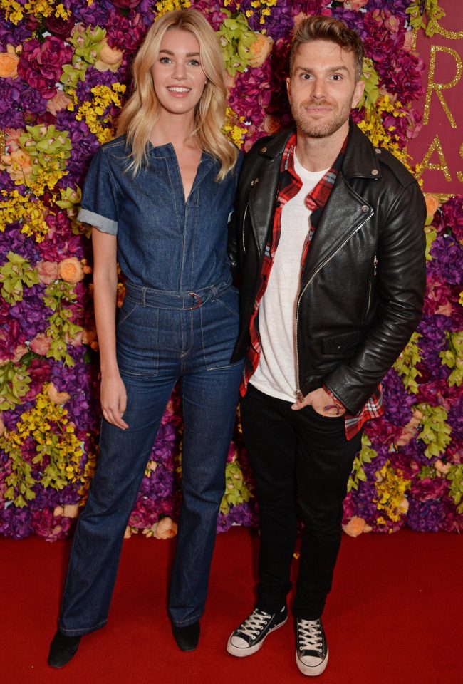  While Joel Dommett looked smitten as he posed with his fiancee Hannah