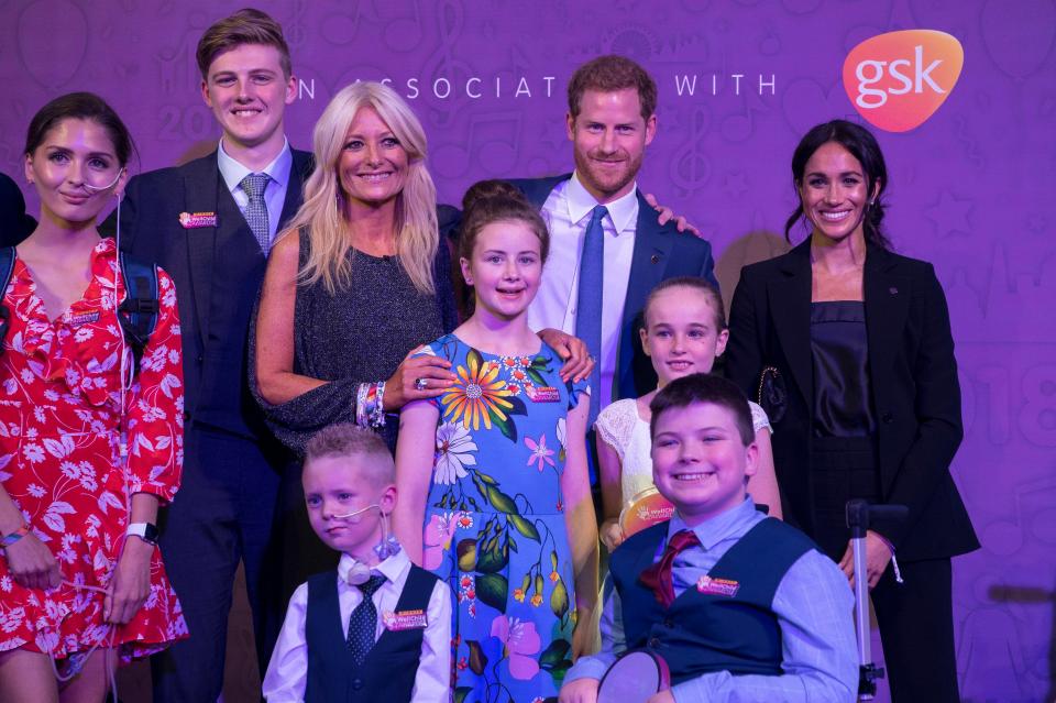  The Royal pair grinned as they posed with all the winners