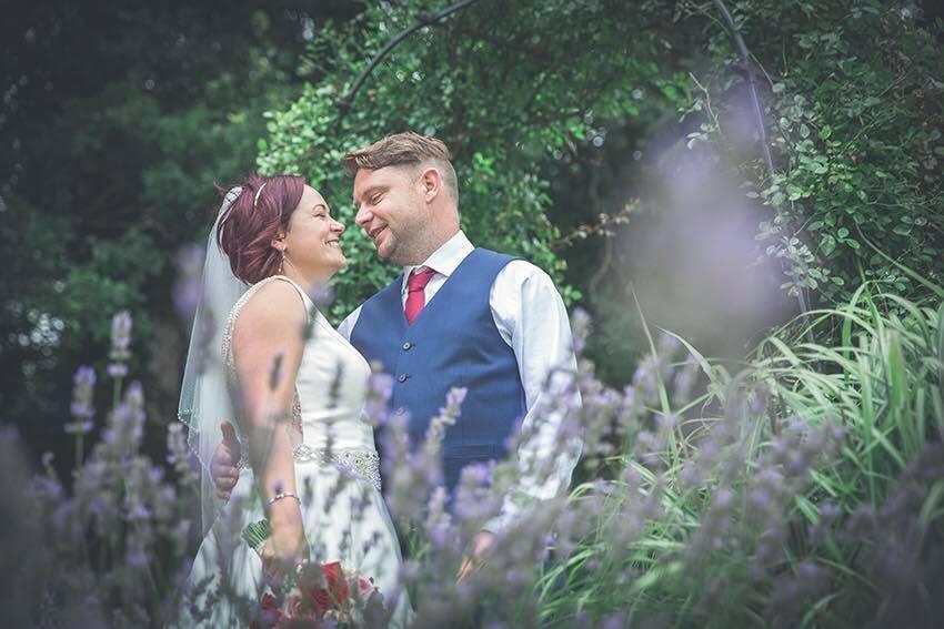  Danny Emsley, 37, poses for wedding snaps with bride Clare, 35, on August 17 in West Yorks