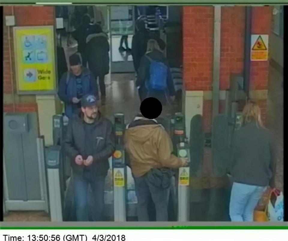  CCTV images show both spies at Salisbury train station at 13:50hrs on March 4