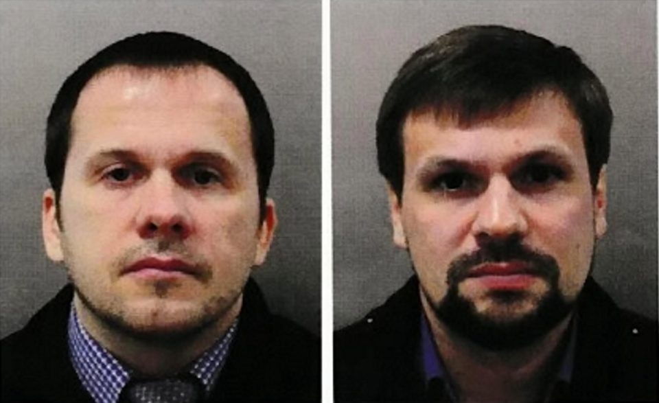  The two suspects in the Novichok poisoning have been named as Alexander Petrov and Ruslan Boshirov