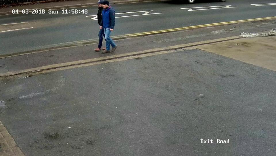  The spies are seen in Wilton Road, Salisbury at 11:58hrs on March 4