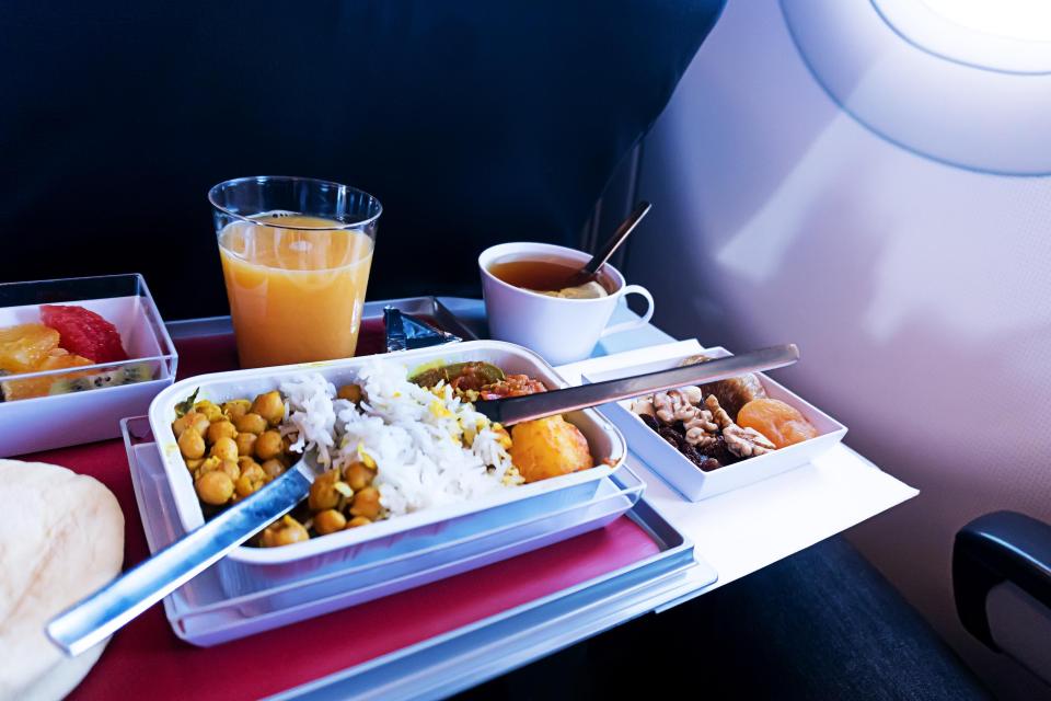  Into plane food? Then you might as well ask for more as there are often spare dinners left over