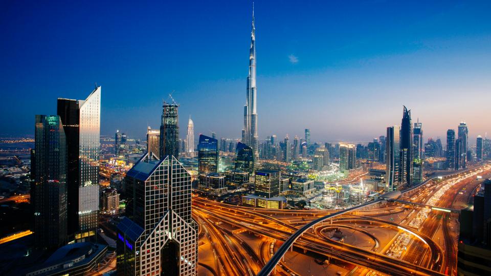  Visit Dubai for 36c heat this autumn and see the Burj Khalifa, at 828 metres high dominating the skyline