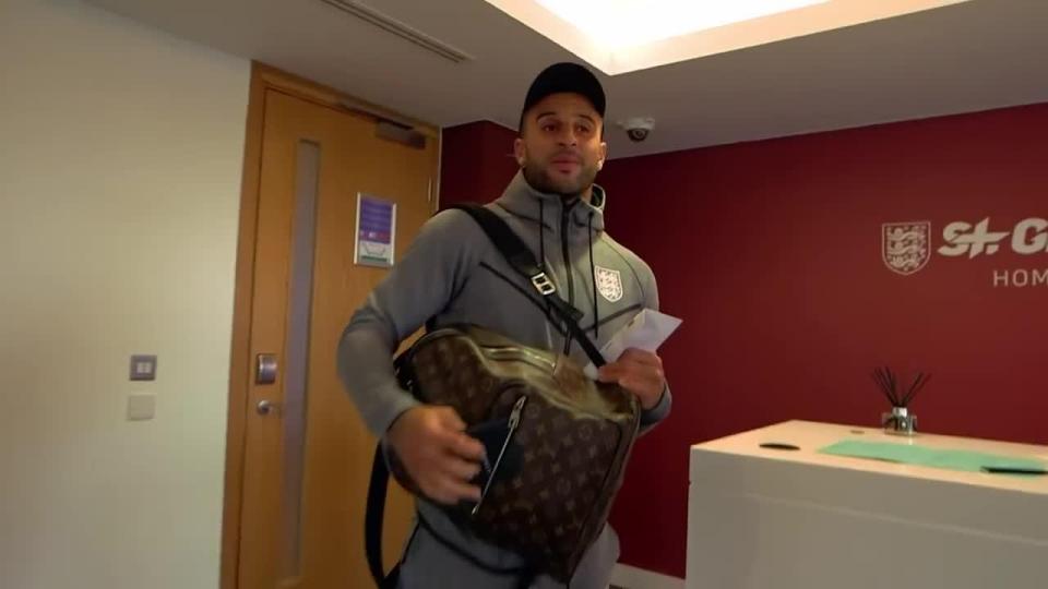  Kyle Walker turned up without something pretty important - his football boots