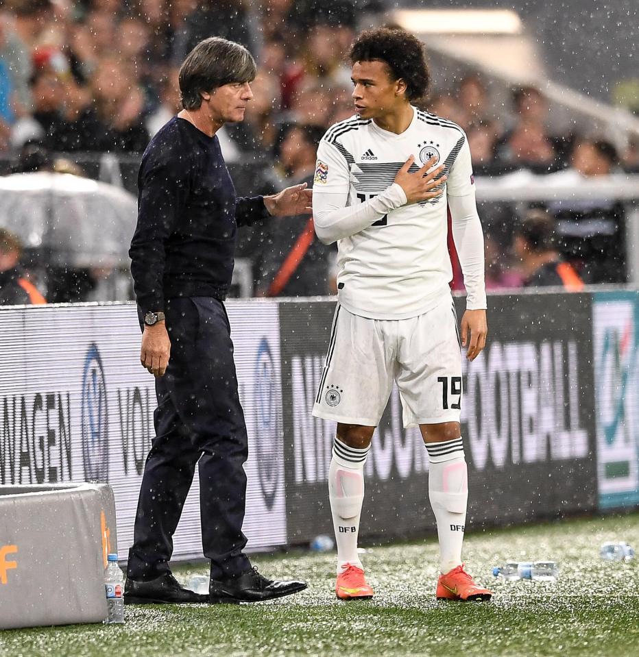  Sane, 22, has left the German squad due to personal reasons following talks with Joachim Low