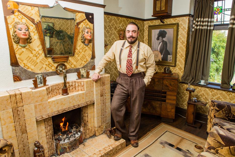  His Lancashire home is heated by four coal fires he only has single glazed windows, which can't be much fun in winter