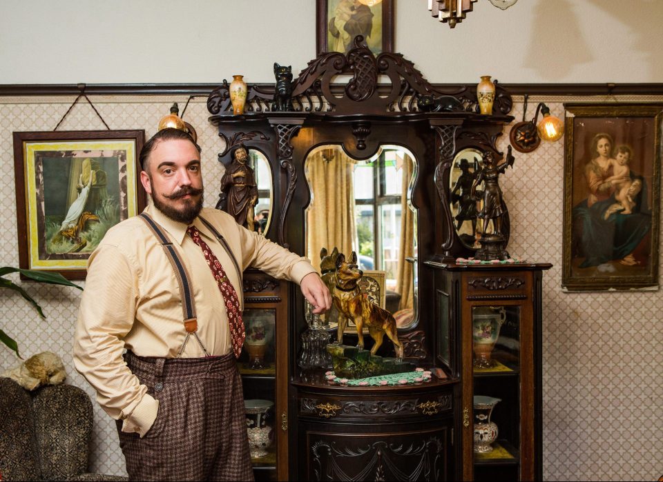  One room houses an enormous Edwardian sideboard as well as a Victorian organ