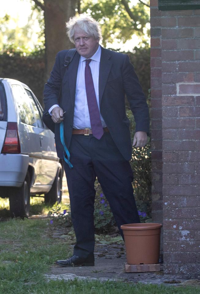  Boris seen leaving his house on September 7, 2018, shortly after confirming his divorce