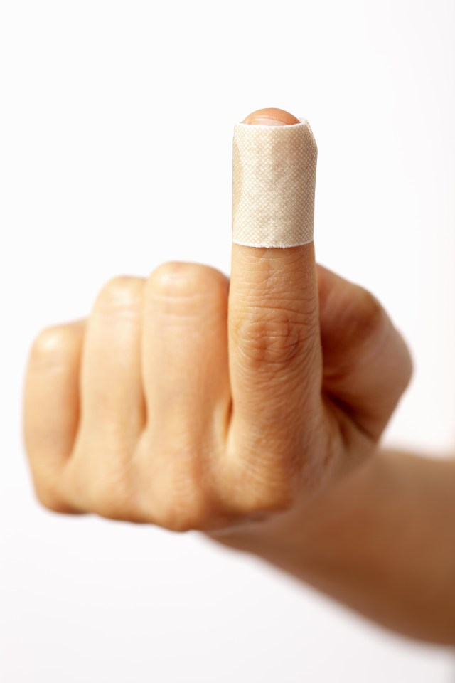 Wearing plasters can physically stop you reaching your nails