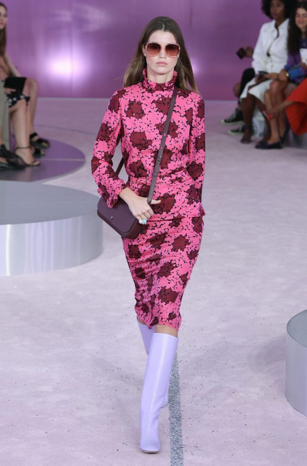  The show featured retro pinks and pretty pastel hues - a nod to the late designer