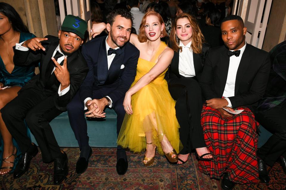  Chance The Rapper, Gian Luca Passi de Preposulo, Jessica Chastain and Anne Hathaway were all smiles at the event