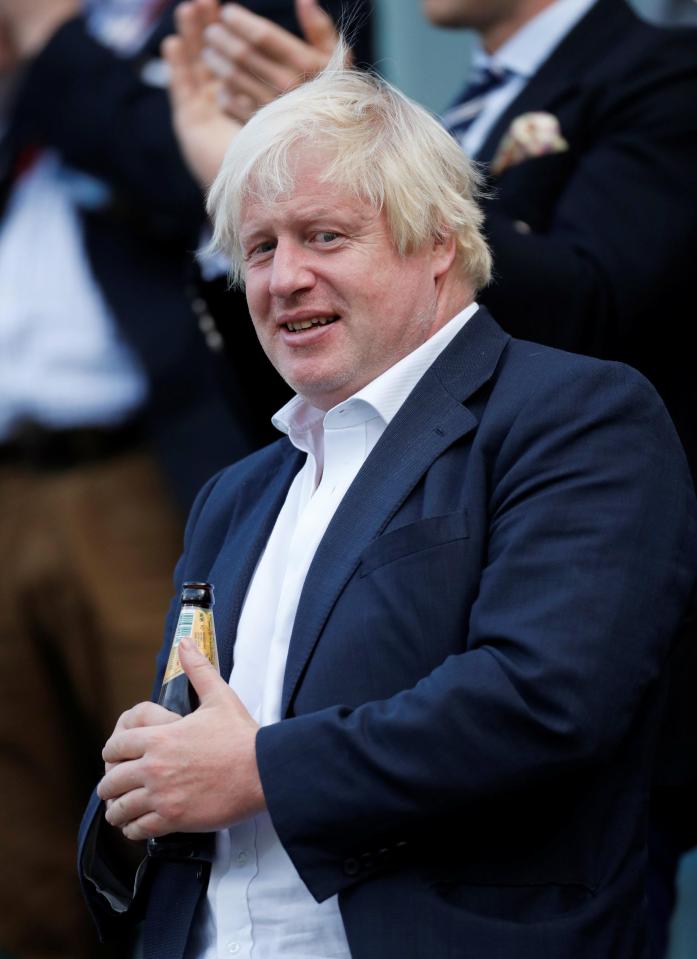  Boris Johnson was seen yesterday enjoying himself at the Oval cricket ground