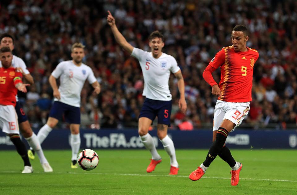  Rodrigo scored the winner in Spain's victory over England in the Uefa Nations League