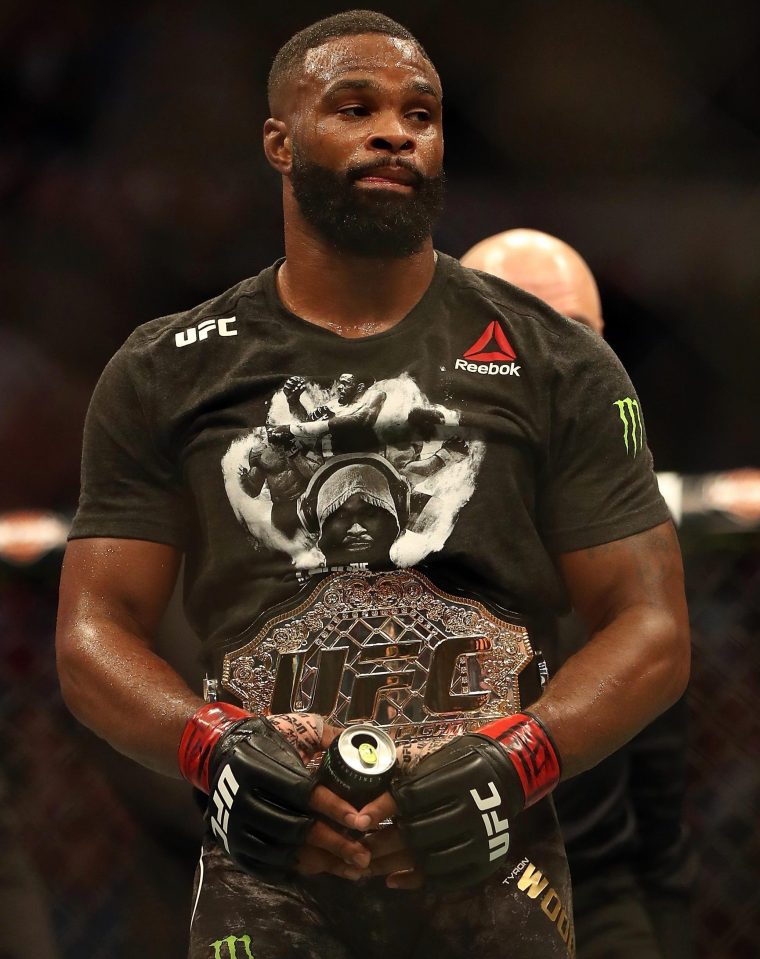  It was Woodley's fourth successful defence of his 170lb belt he first won in 2016