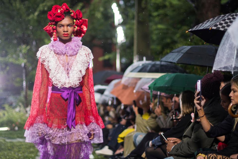  Rodarte showcased plenty of colour and lace for SS19