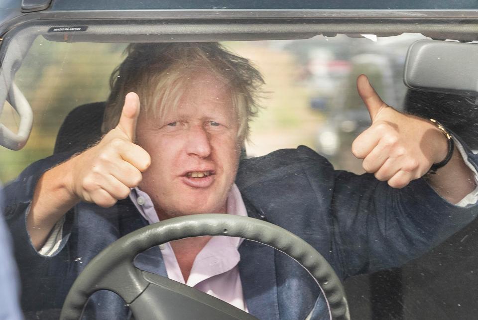  Boris gives a thumbs-up, but might be wondering if his latest Brexit outburst was wise