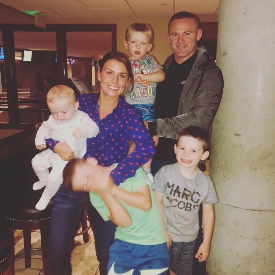  Coleen and Wayne Rooney recently posed with their sons Kai, Klay, Kit and Cass for a sweet family snap after officially moving to Washington D.C.