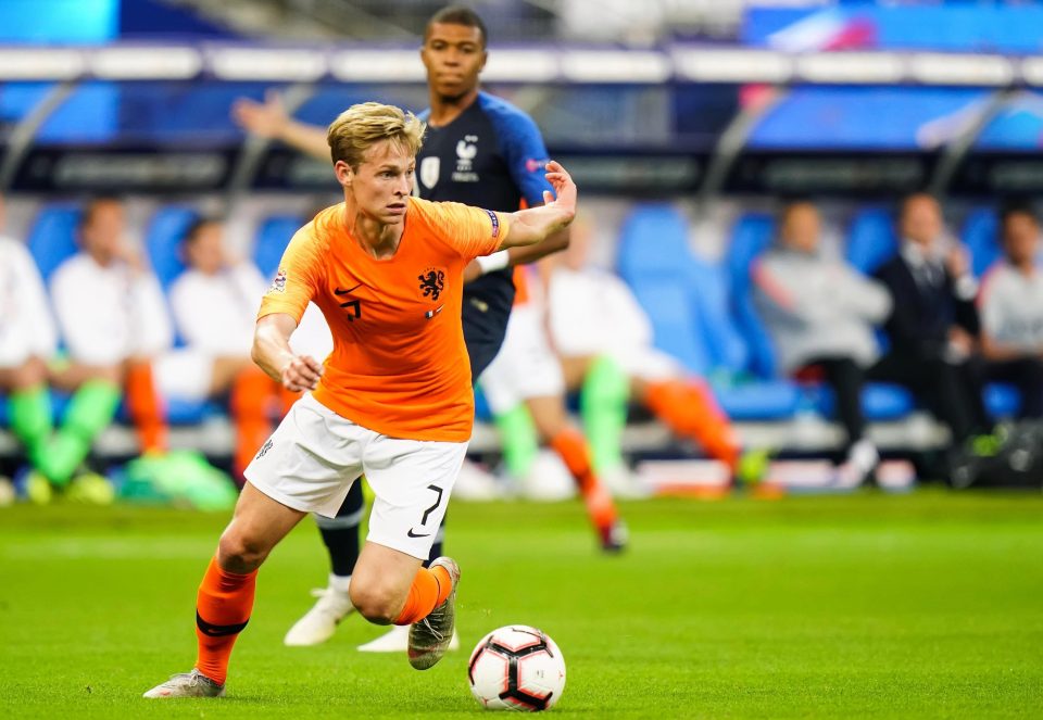  Frenkie De Jong in action against France on Sunday