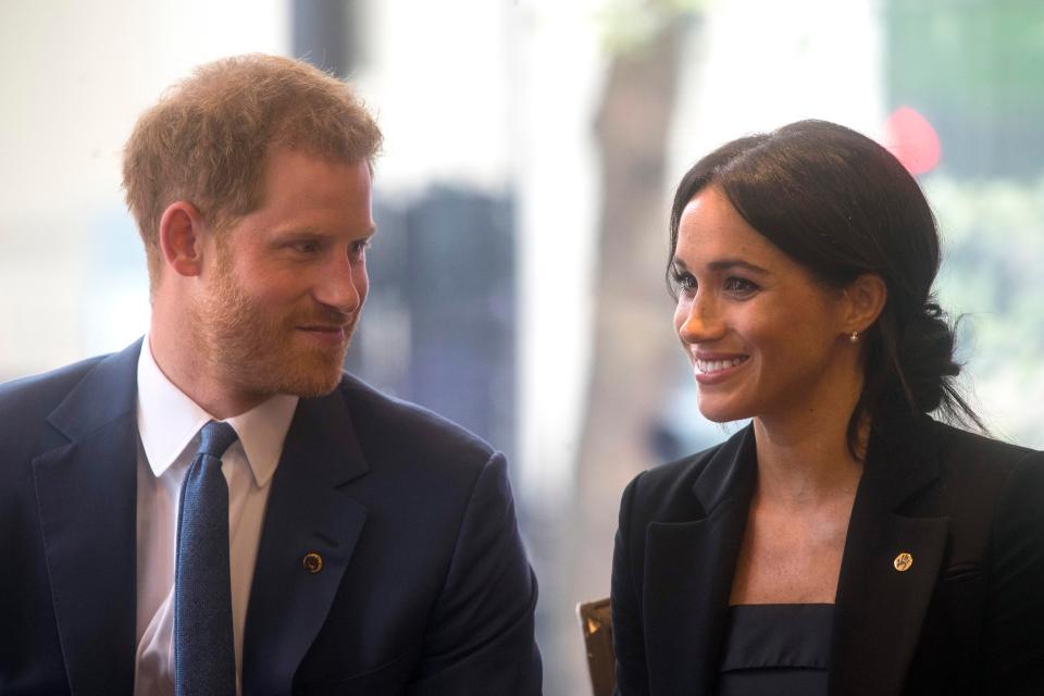  Harry looked equally smitten with his wife at the WellChild award two weeks ago