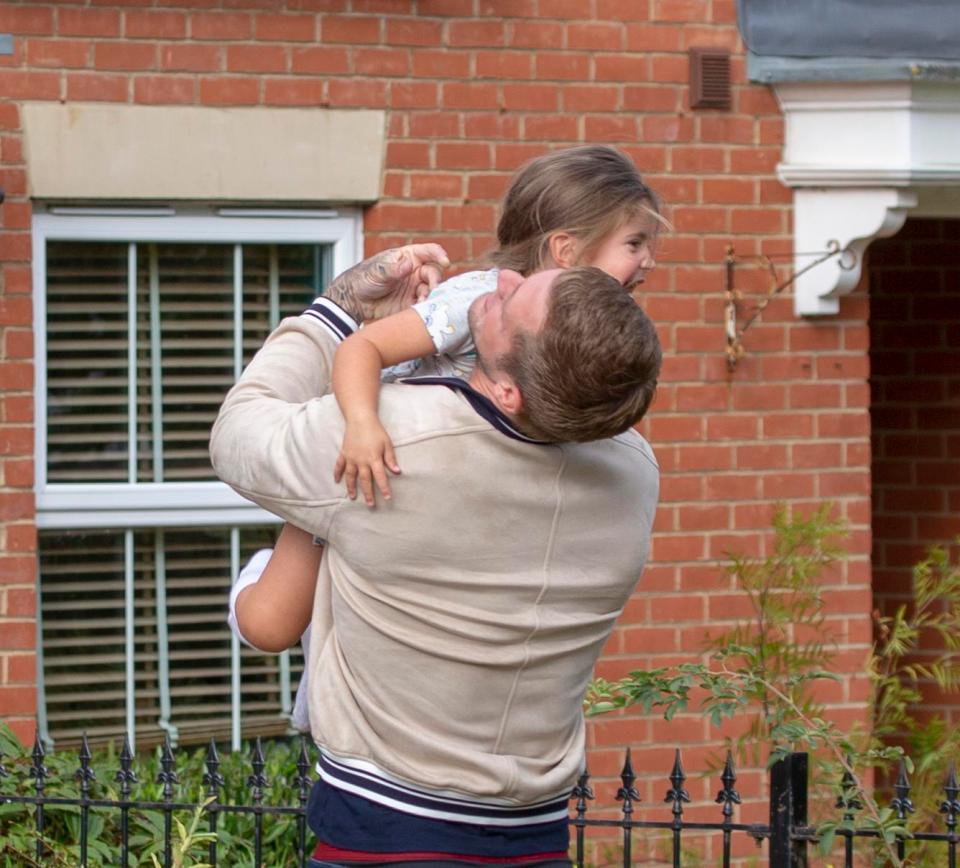  Dan's emotional reunion with his daughter was witnessed by his wife Jacqueline