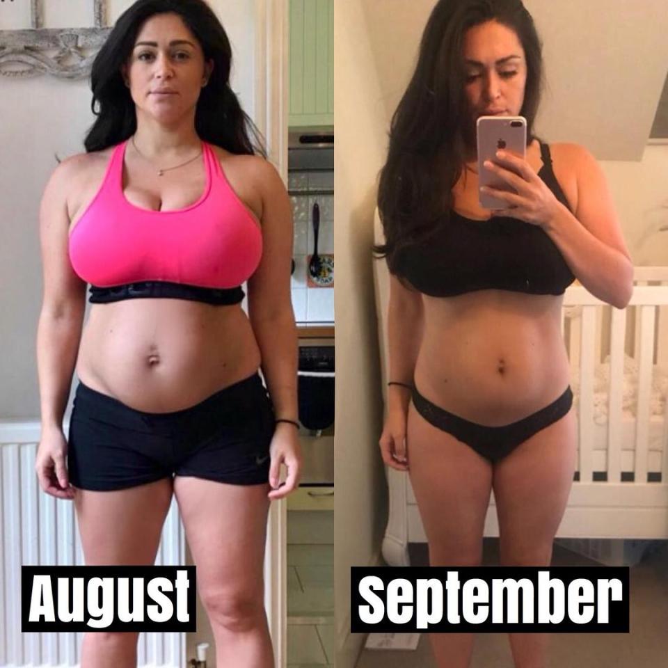  Casey Batchelor today revealed her weightloss - three months since giving birth