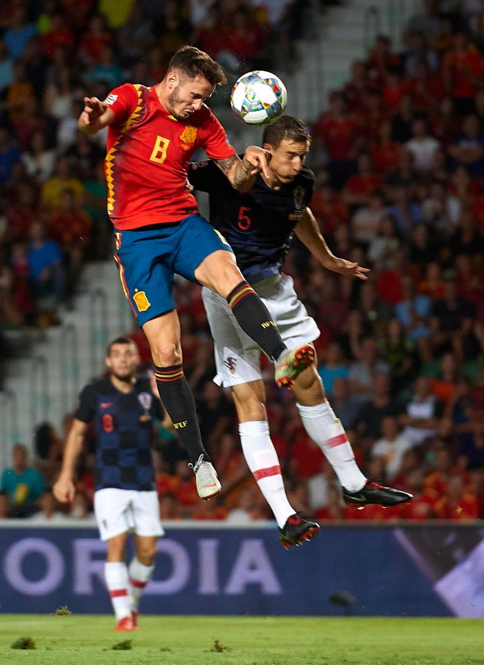  Saul Niguez, who scored against England, headed in the opener after a shaky start