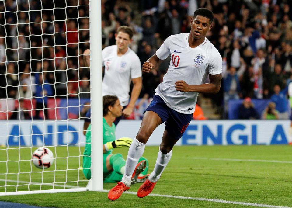  Converted winger Rashford has been in fine form for England while playing as a striker