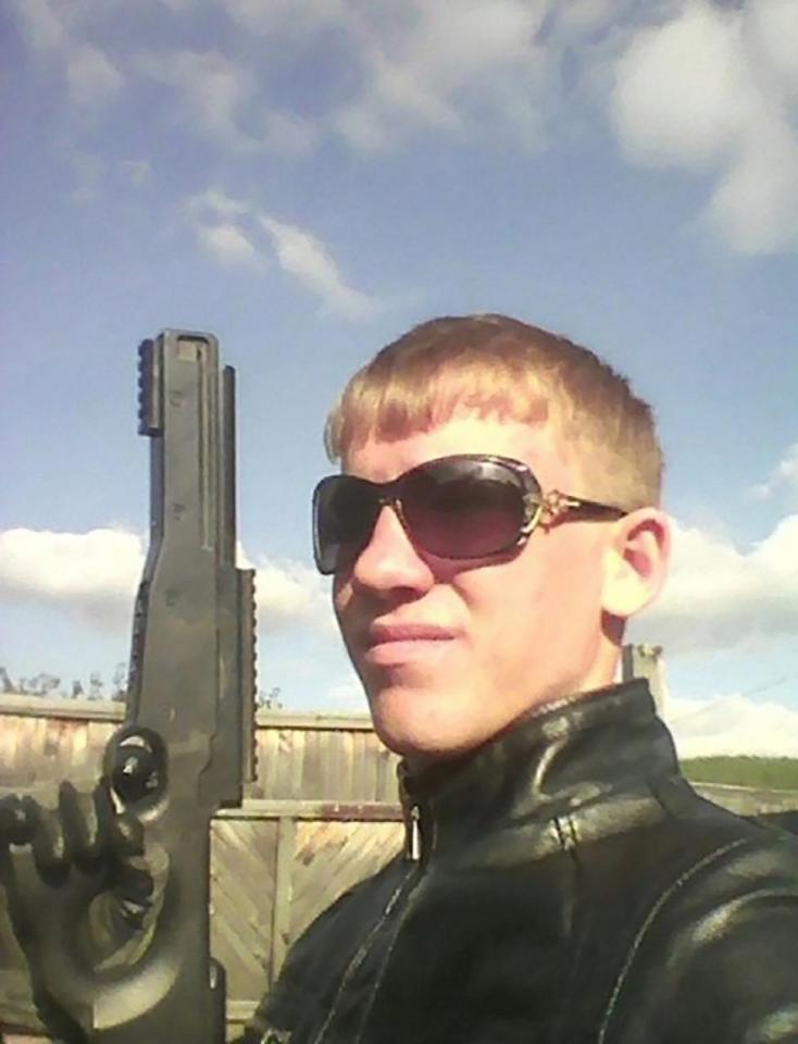  Some on social media have labelled this lad's pistol 'fake'