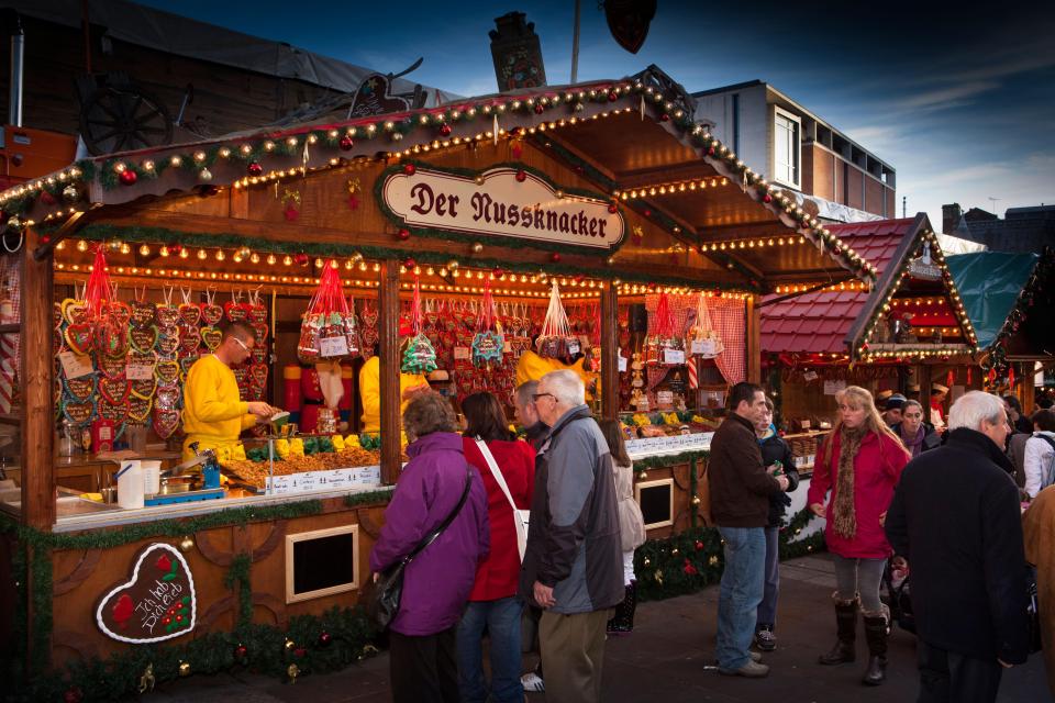  Shoppers are busy browsing at Christkindelmarkt in Leeds